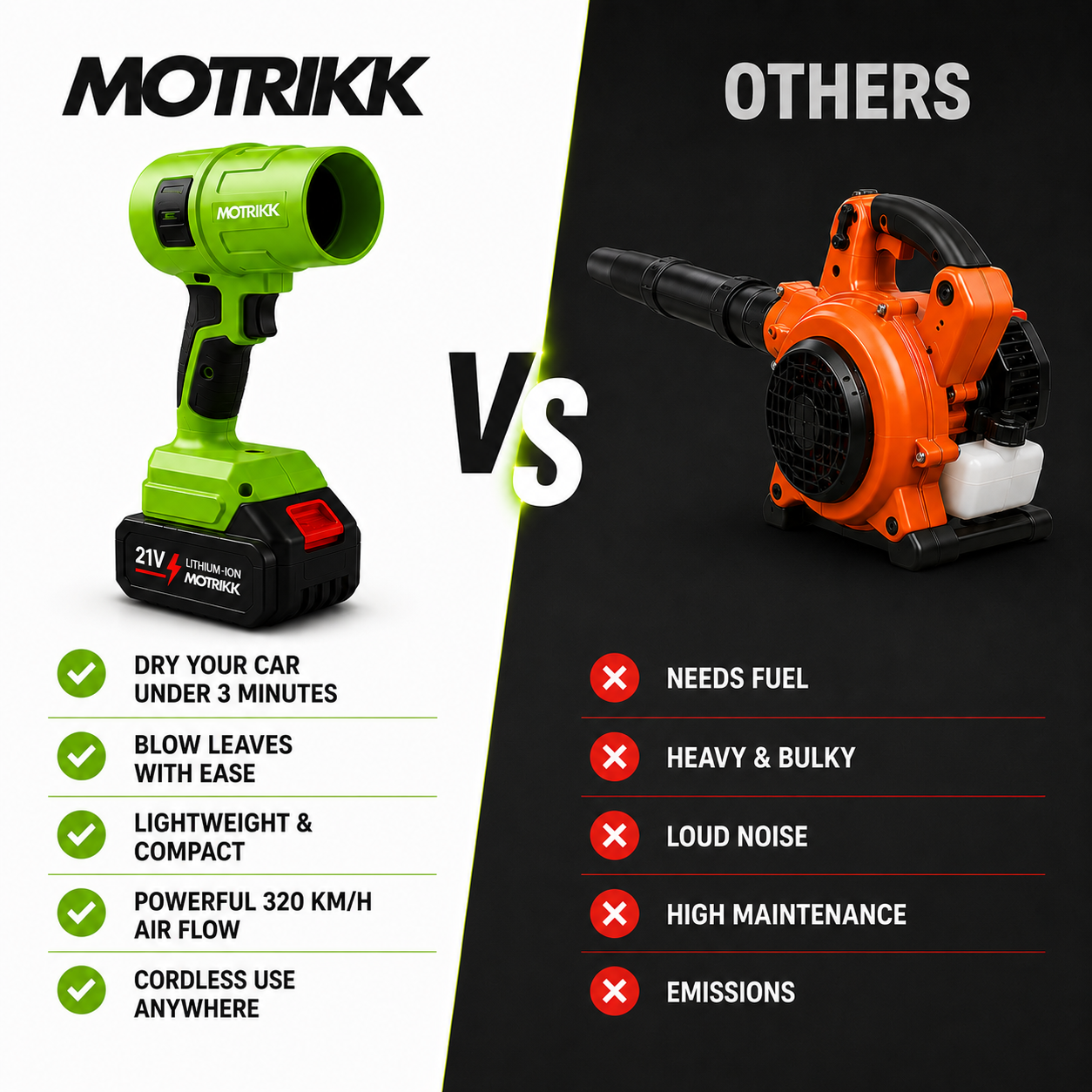 Motrikk TurboBeast™ + 2 Free Batteries(21V)