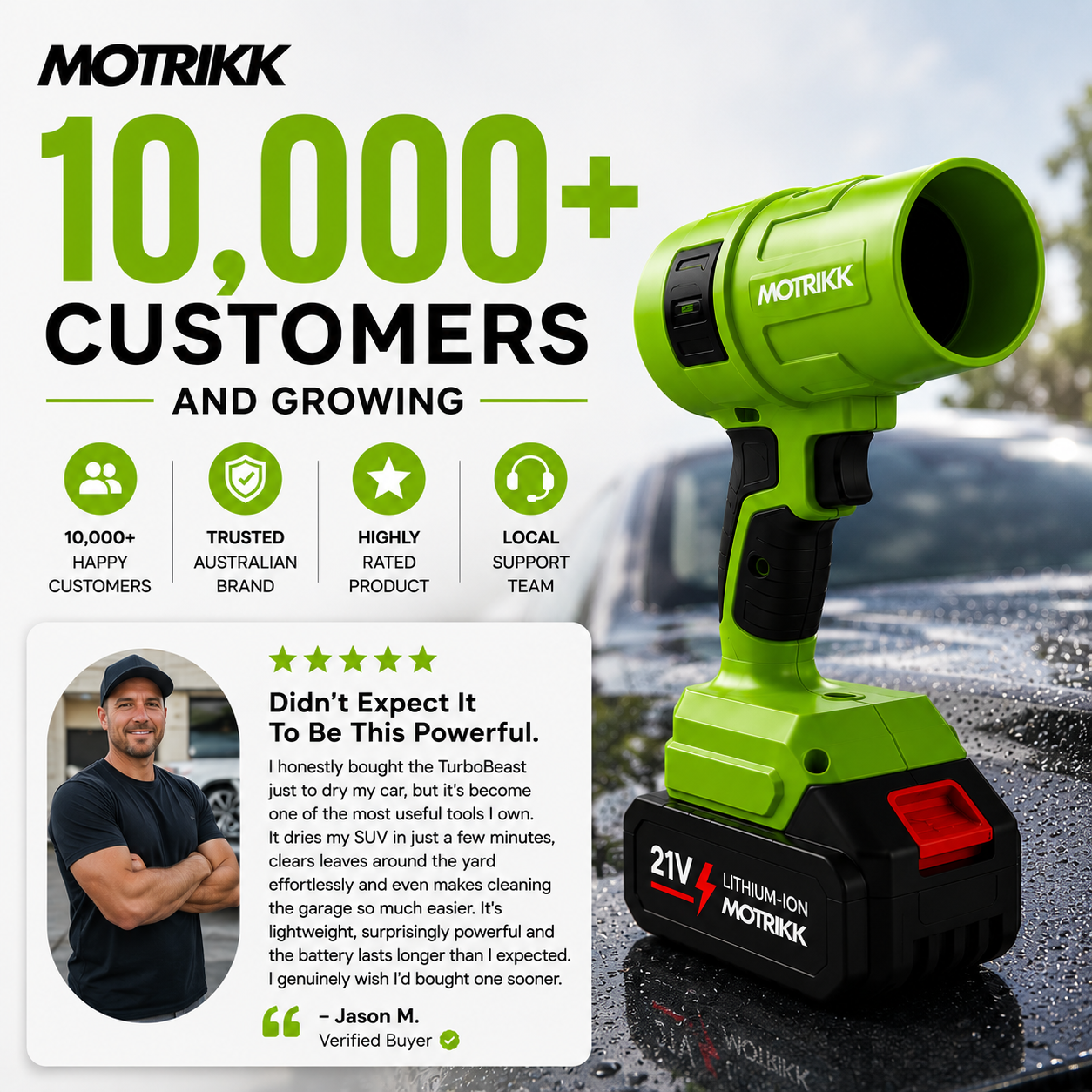Motrikk TurboBeast™ + 2 Free Batteries(21V)
